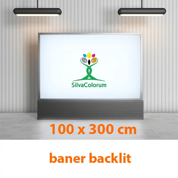 Baner podświetlany (backlit), 3 × 1 m