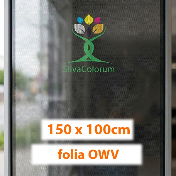 Druk na folii OWV w formacie 150 × 100 cm.