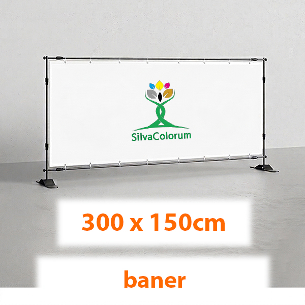 Baner o wymiarach 3 × 1,5 m